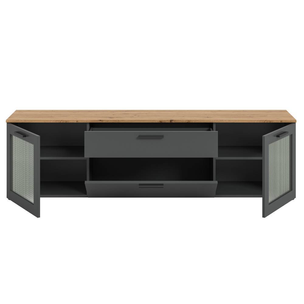TV Lowboard mit Glastüren - Lyona
