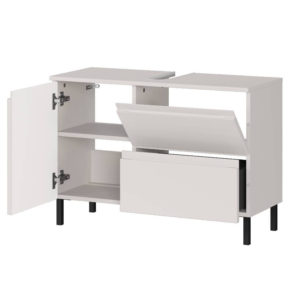 80 cm Waschbeckenschrank in Hellgrau - Dadra