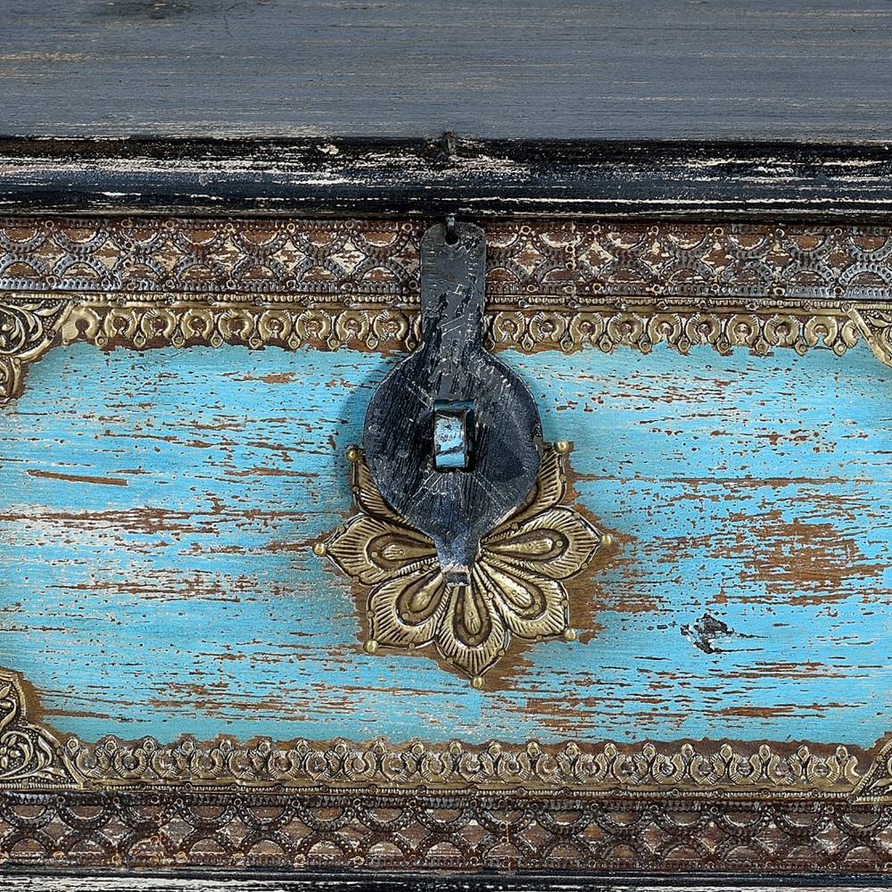 Truhe in Schwarz Blau Bronze - Branle