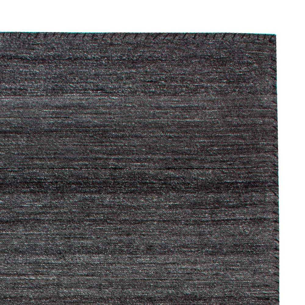 Teppich in Anthrazit aus Wolle und Baumwolle - Standy