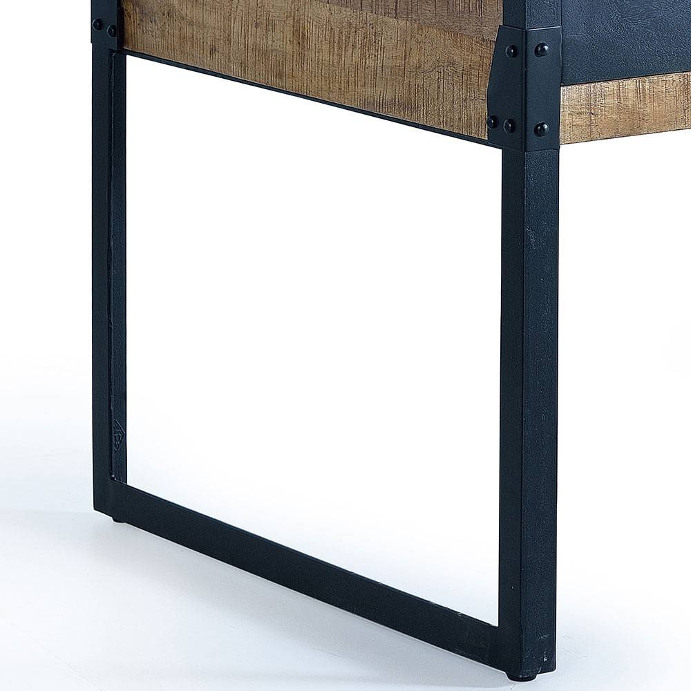 Industrial Schreibtisch aus Mangoholz mit Metall - Lakumara
