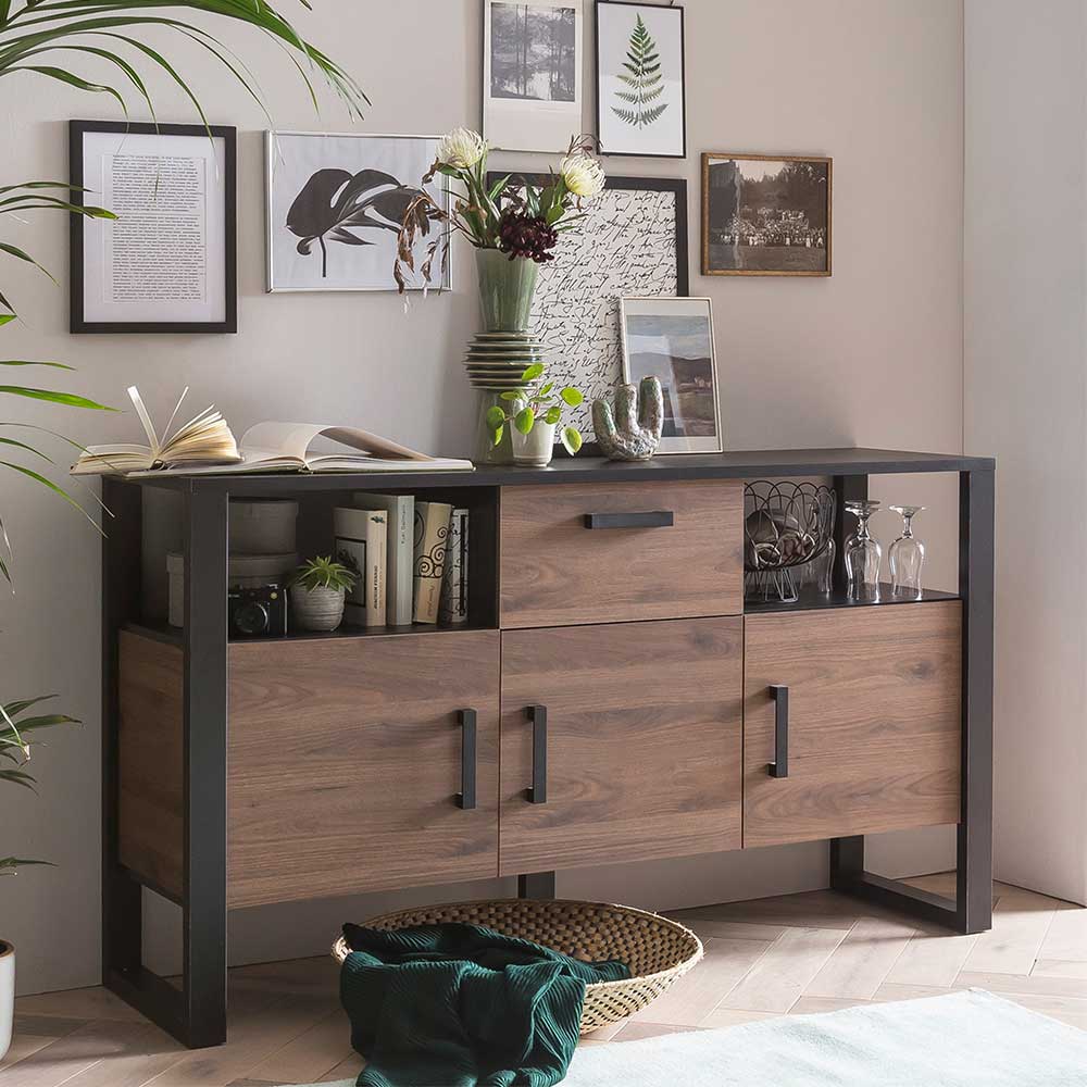 160x90x45 Sideboard mit zwei offenen Fächern - Dudleys