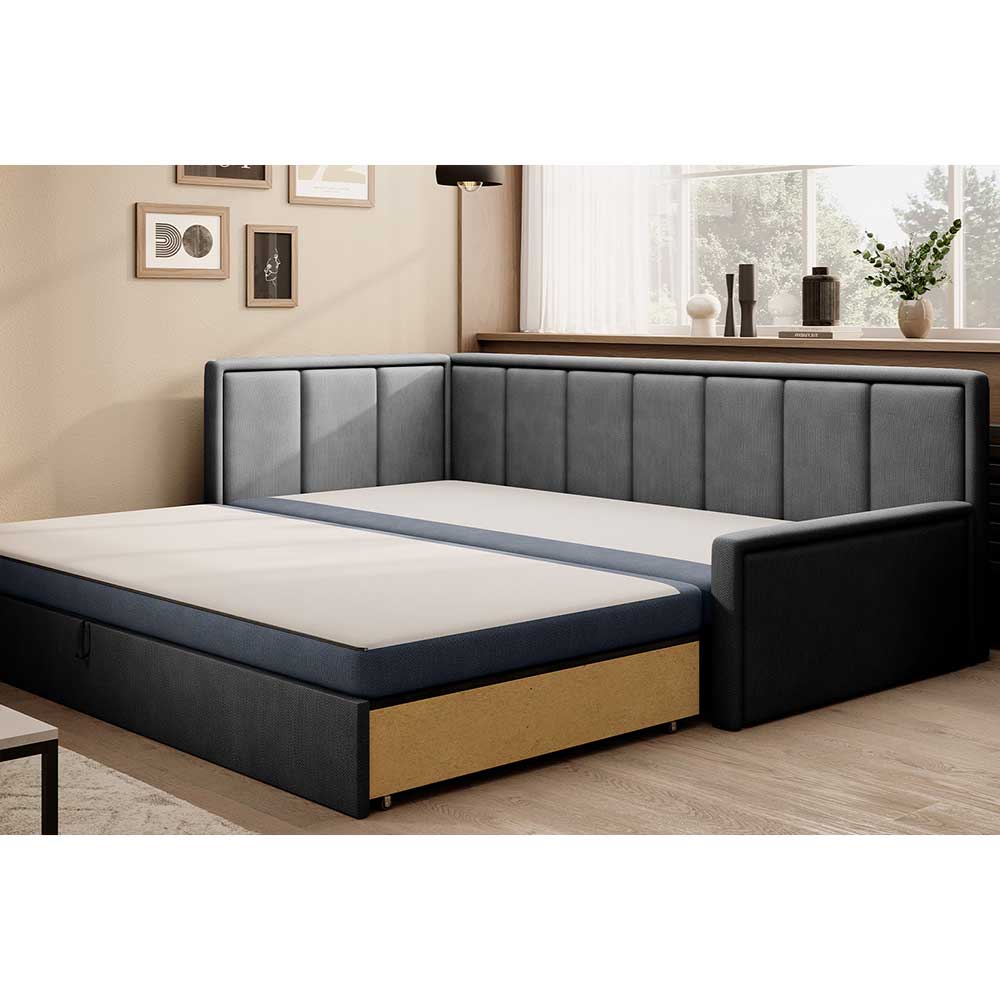 Schlafsofa in Grau und Blaugrau - Conville