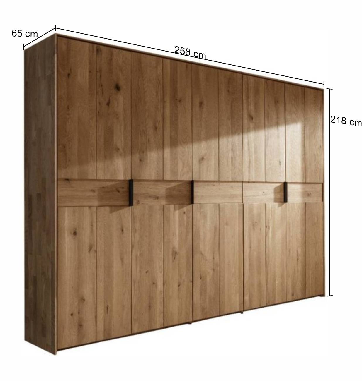 Massivholz Kleiderschrank aus Wildeiche geölt - Martinez