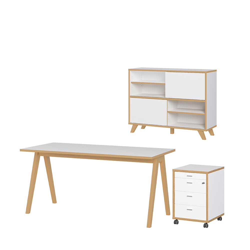 Home Office Möbel im Skandi Design - Pronada (dreiteilig)