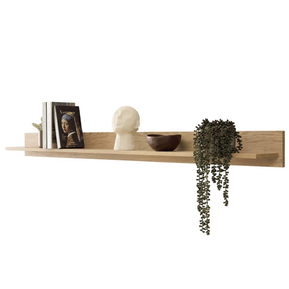 Funktionales Wandboard in Eiche Holzoptik als Ablage für Wohnzimmer oder Flur – Dasanti