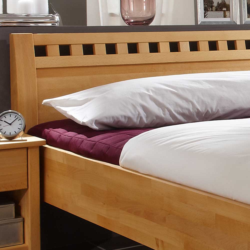 Bett mit Nachtkonsolen Kombi-Set - Malivia (dreiteilig)