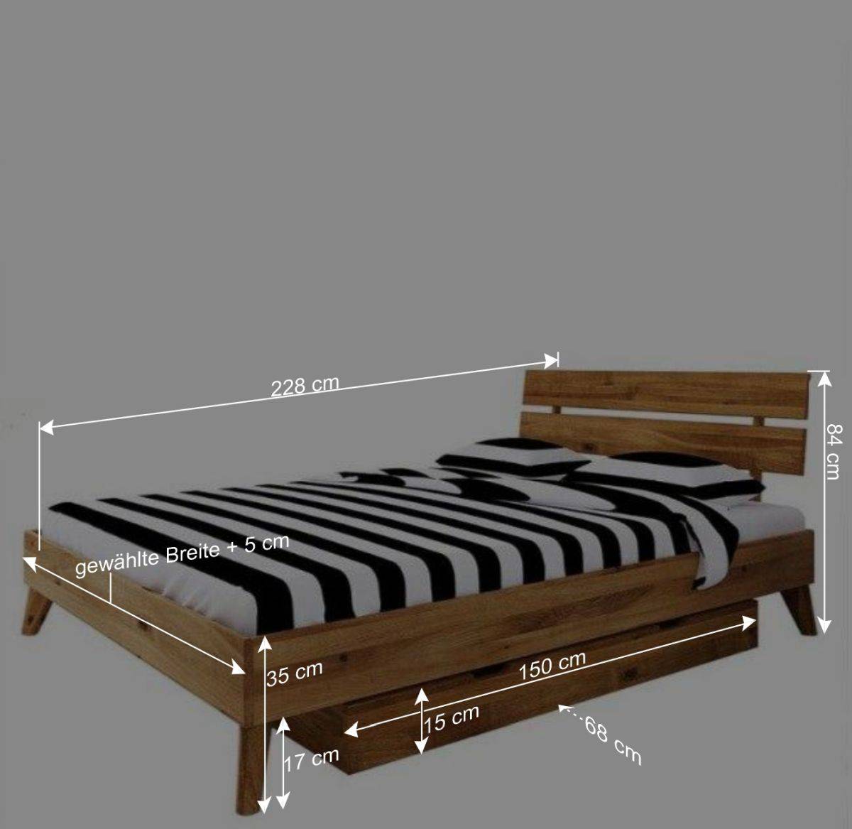Übergroßes Einzelbett inkl Bettkasten - Eavy VI
