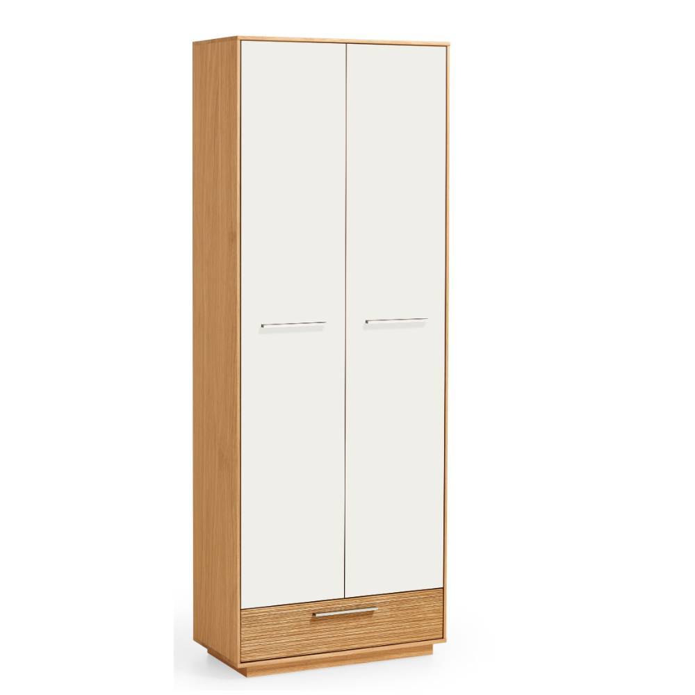 Flurschrank in Weiß und Eiche Bianco - Didesco
