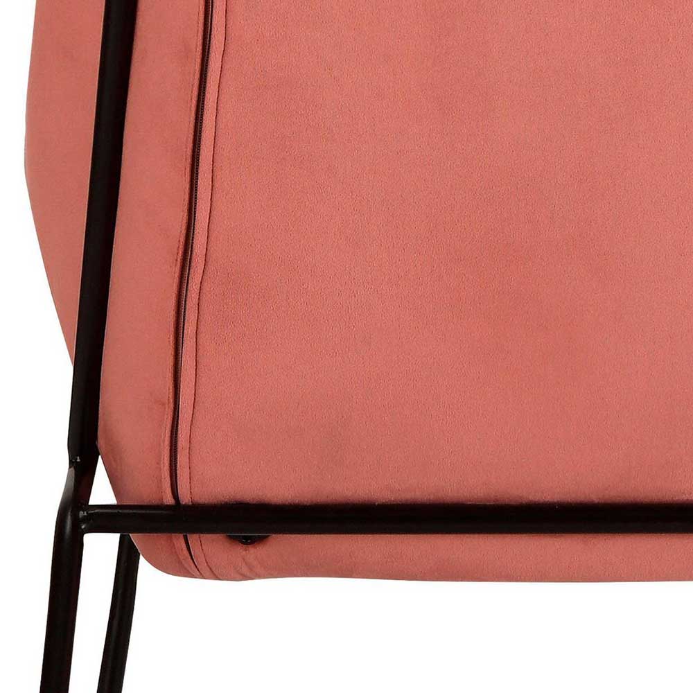 Skandi Design Samt Sessel mit Bügelgestell - Varzado