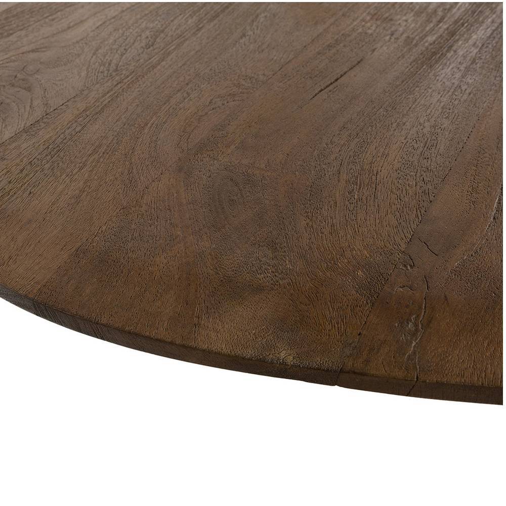 Mangoholz Tischplatte des Couchtisches mit markanter Holzmaserung und natürlicher Struktur – Placonia