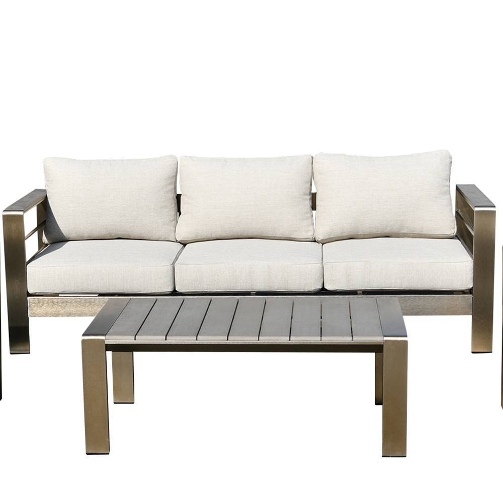 Garten Lounge-Garnitur in Grau - Georgi (vierteilig)