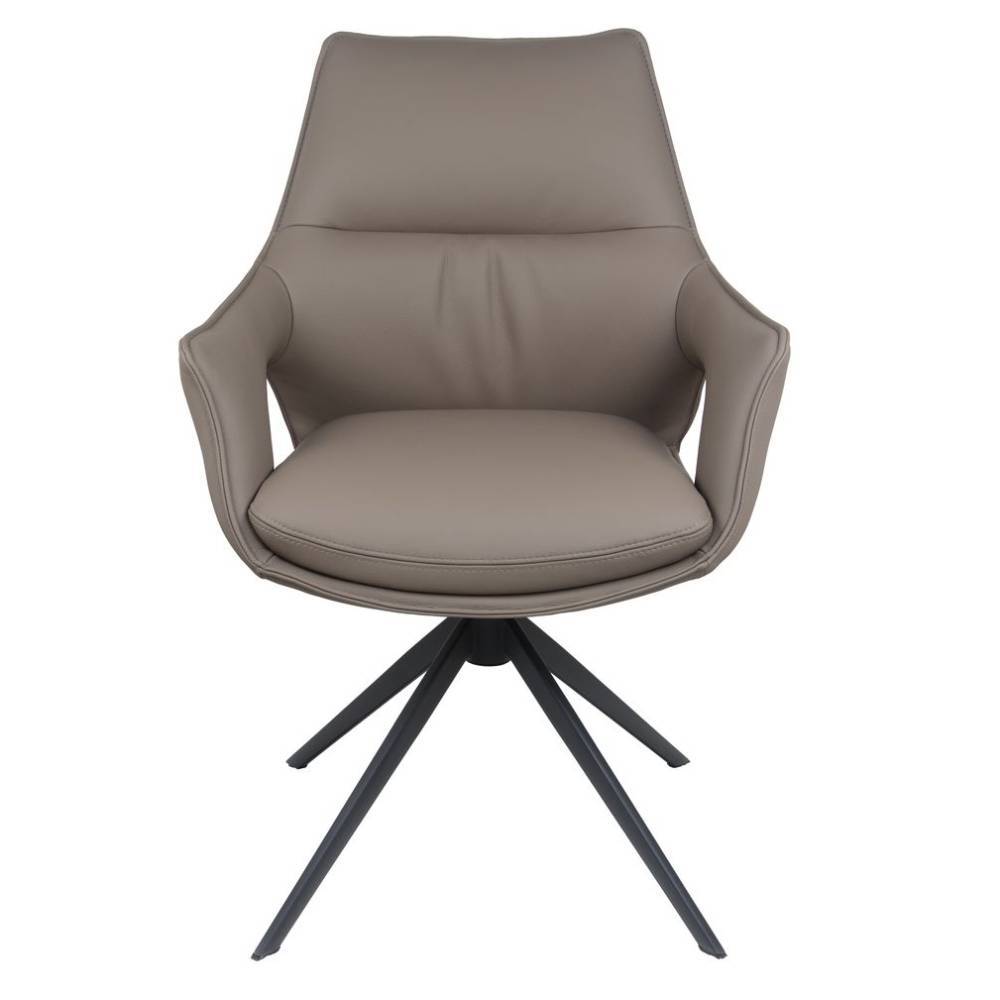 Leder-Esszimmerstuhl - um 360 Grad drehbar - Adelaide (2er Set)