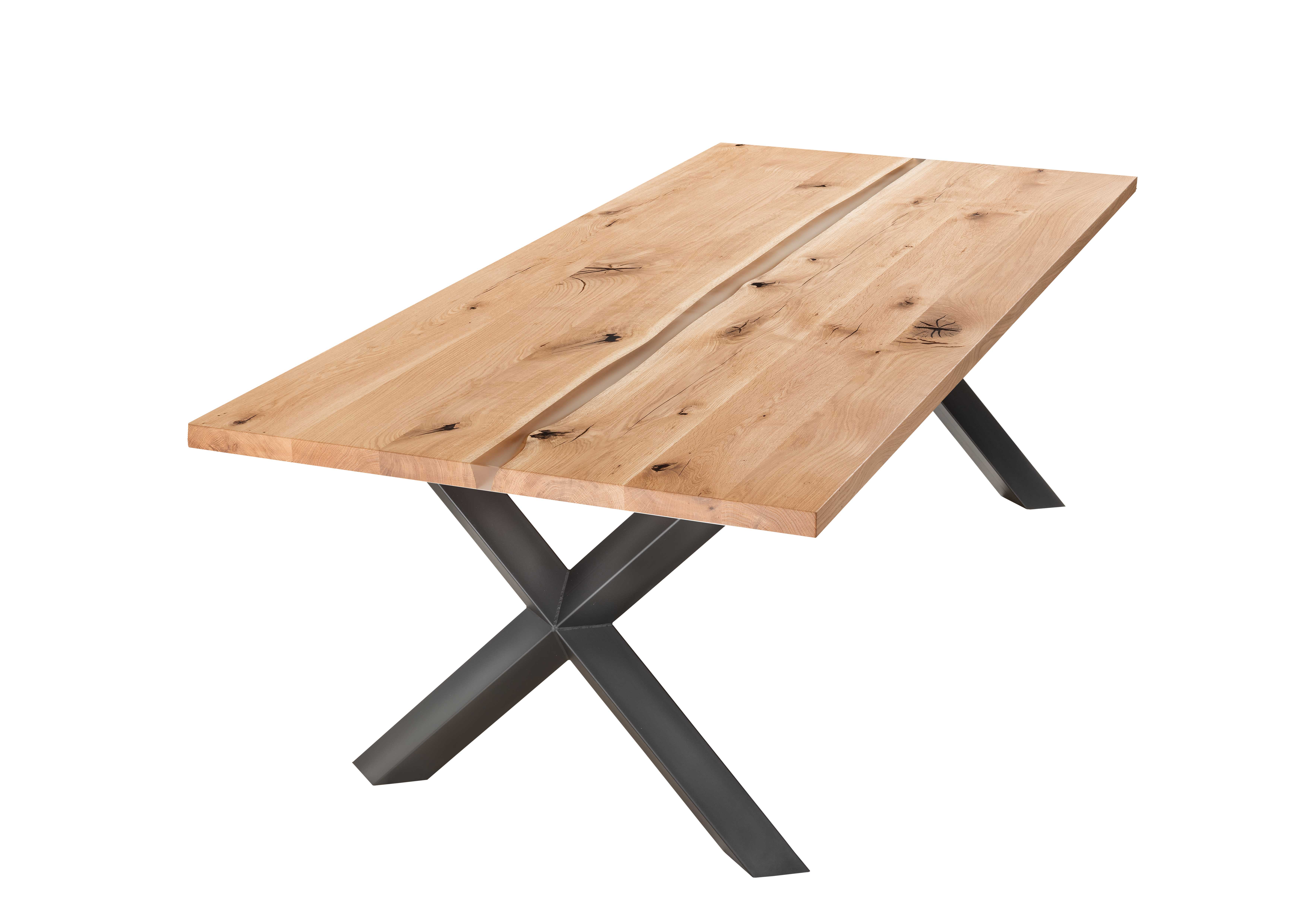 Esstisch mit Design-X-Beinen - Opal