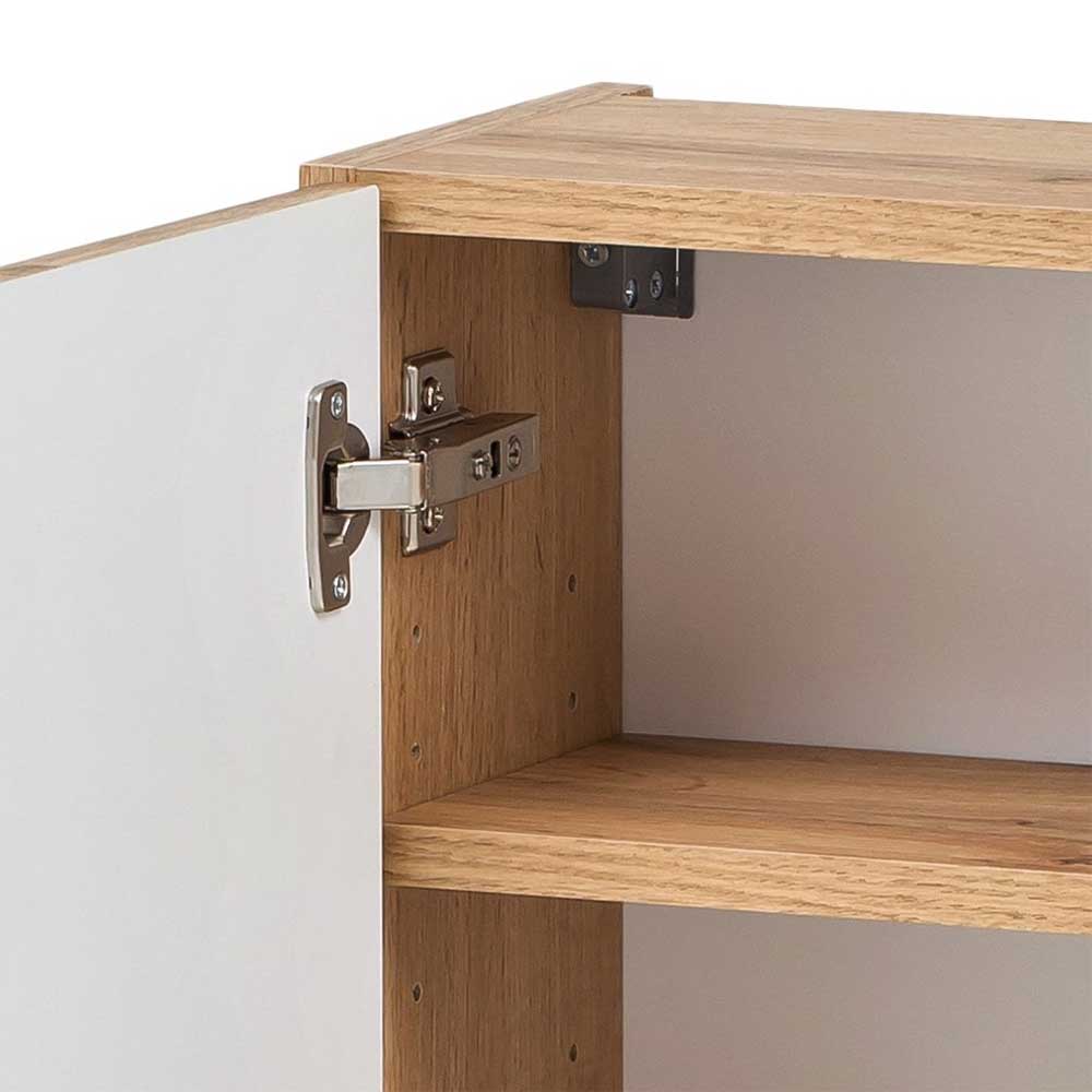 Bad Oberschrank in Hellgrau und Wildeiche - Trioto