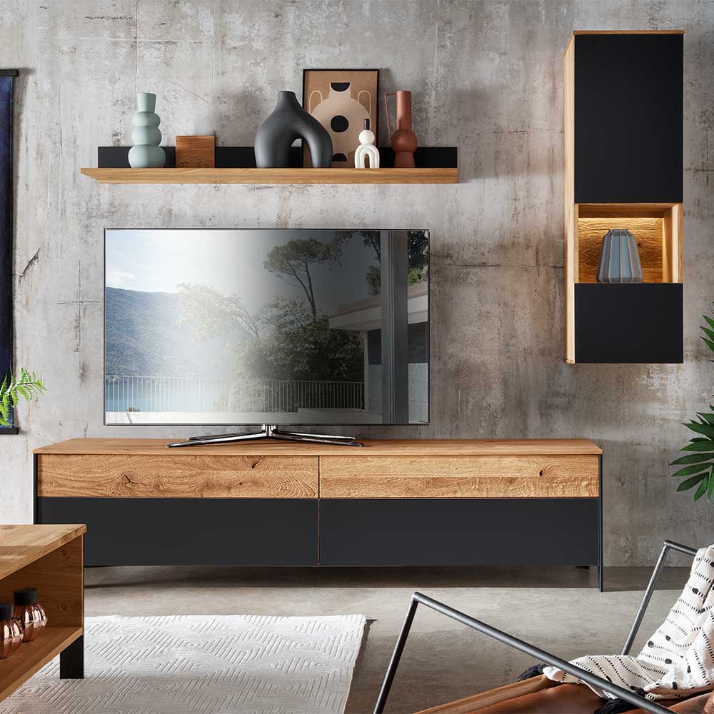 TV Wohnwandmöbel modern - Viligrana (dreiteilig)