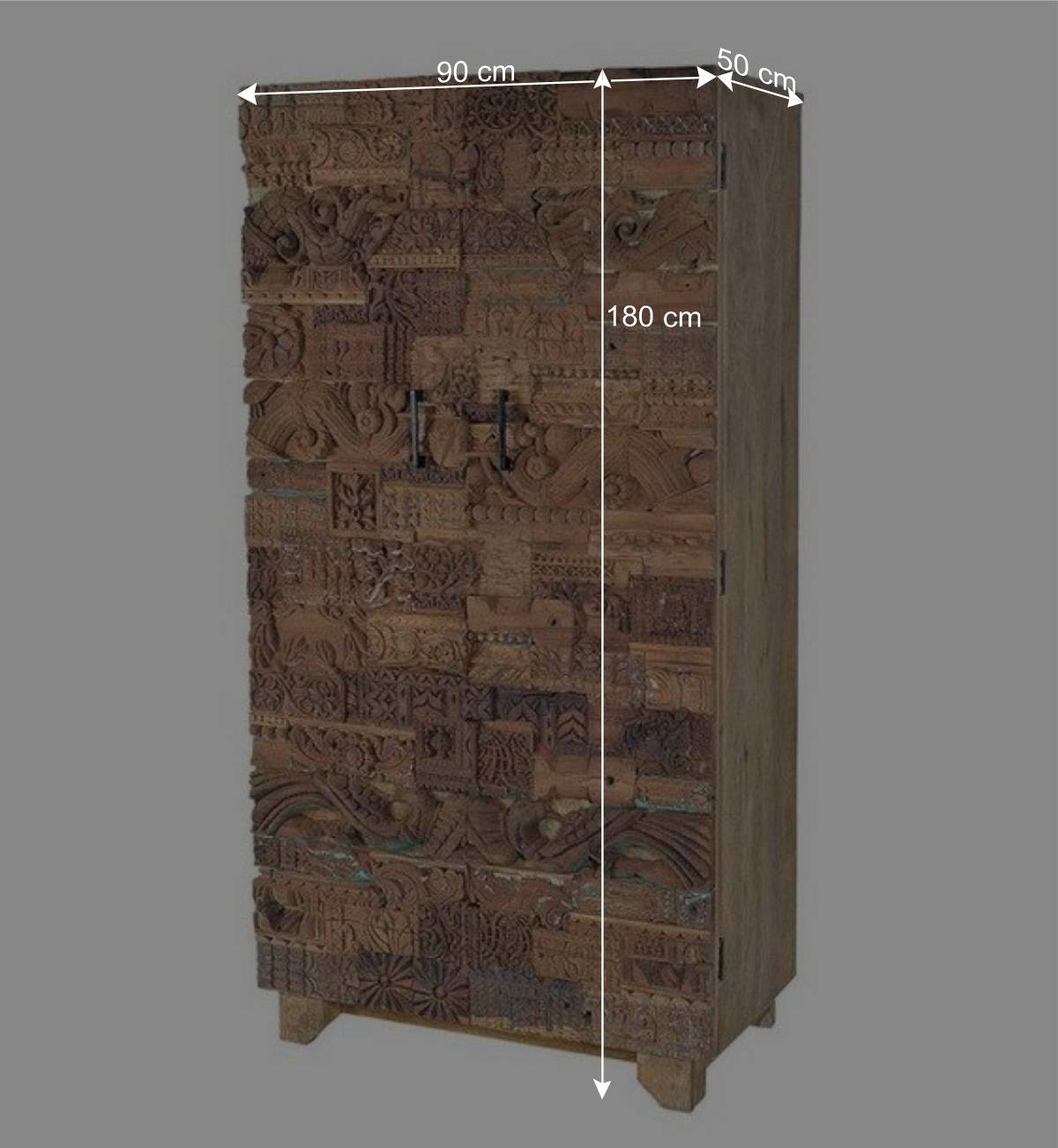 Design Wohnzimmerschrank aus Mangoholz rustikal - Lacid