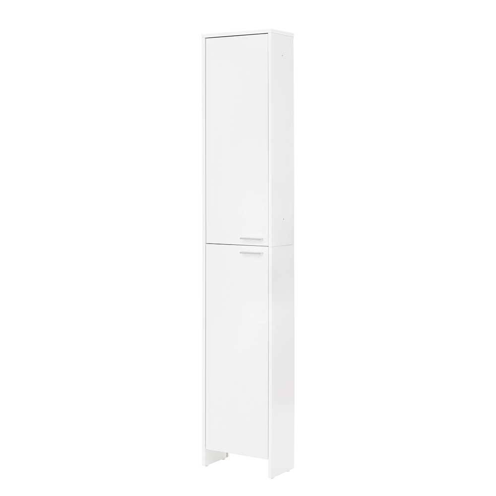 Weißer Badezimmer-Hochschrank mit zwei Türen - Taipunas