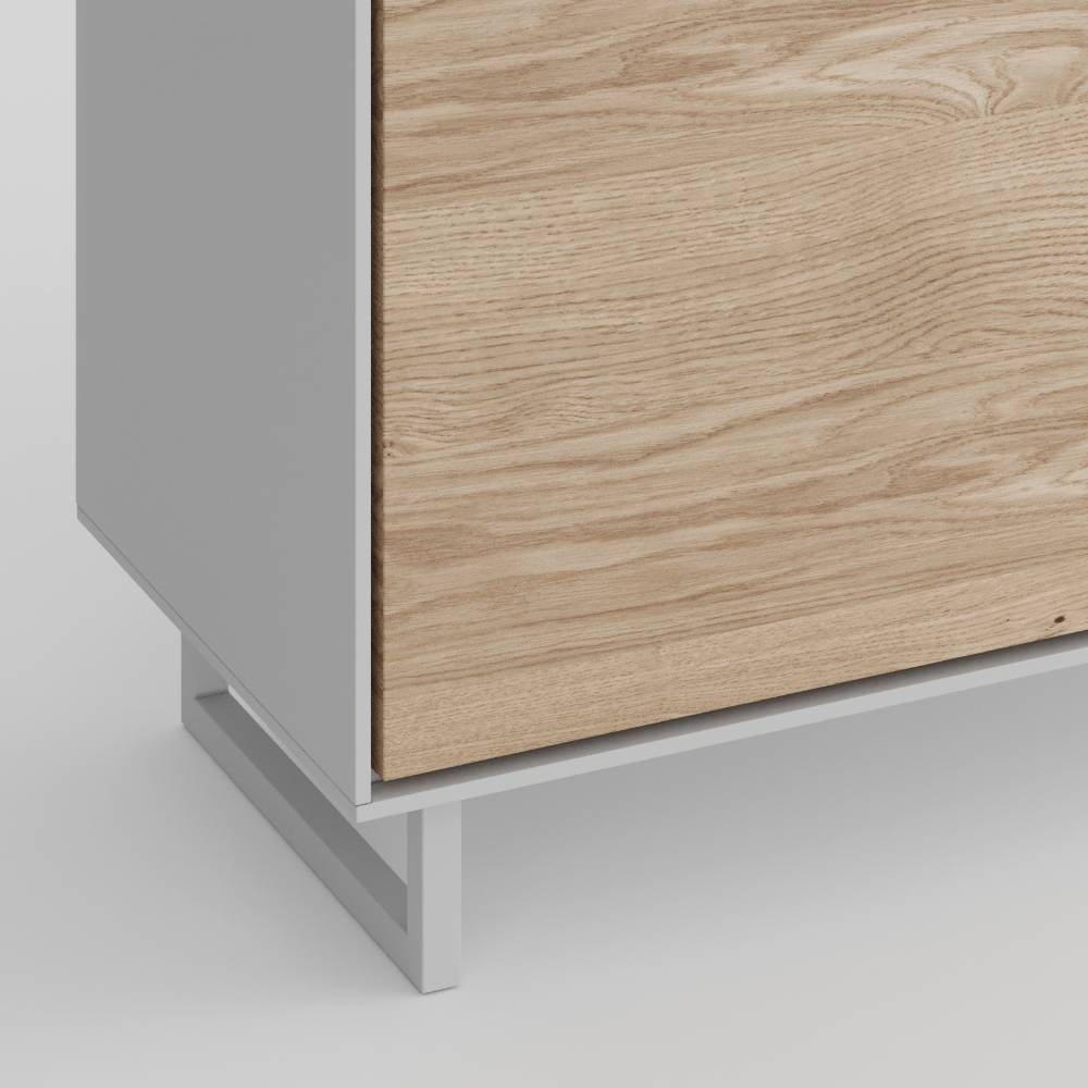 Vertiko in Eiche Bianco und Kreideweiß - Loca