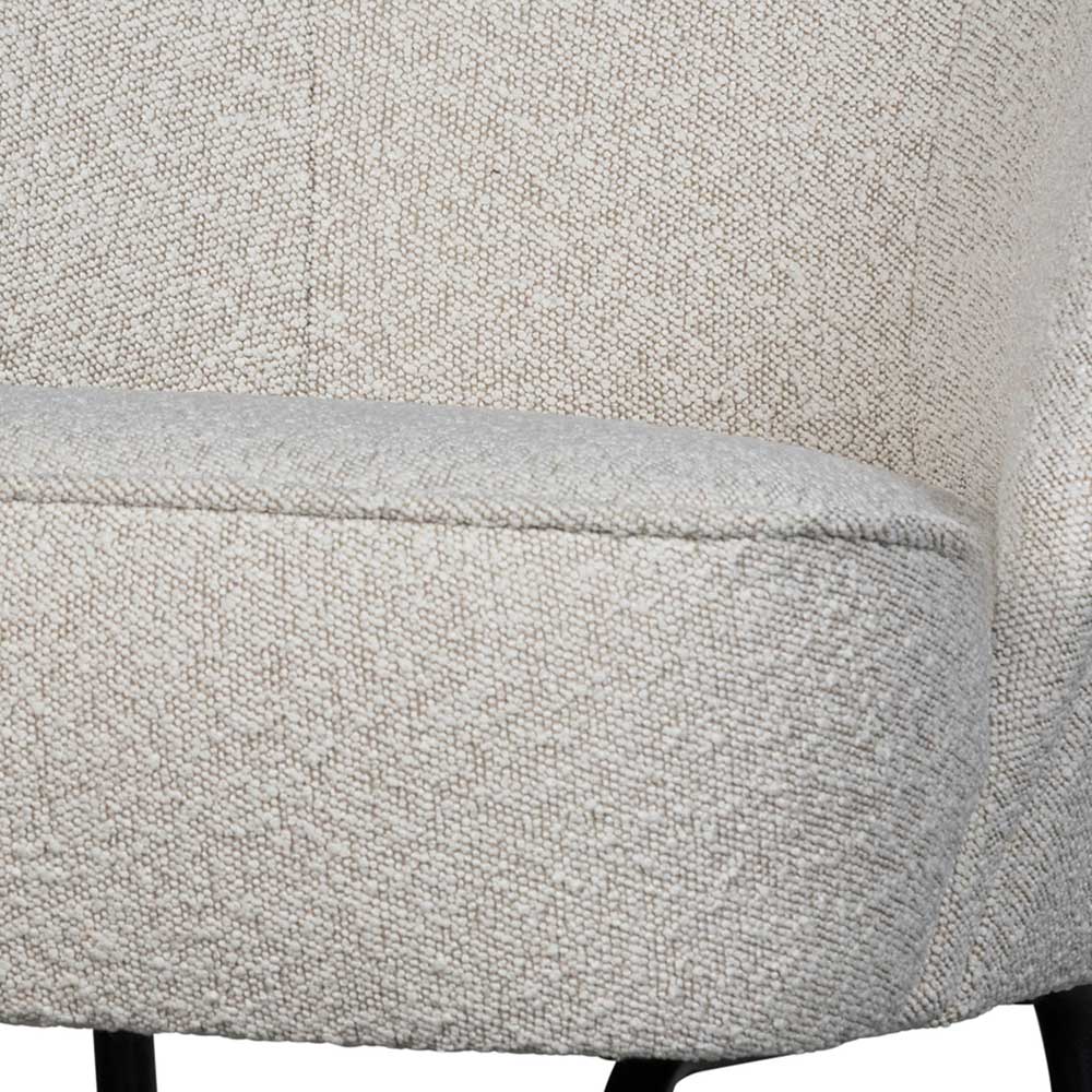 Boucle Sessel in Beigegrau - Jason