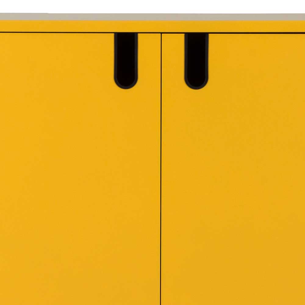 Schrank mit 2 Türen in Gelb Rossino 76cm breit & 89cm hoch & 40cm tief