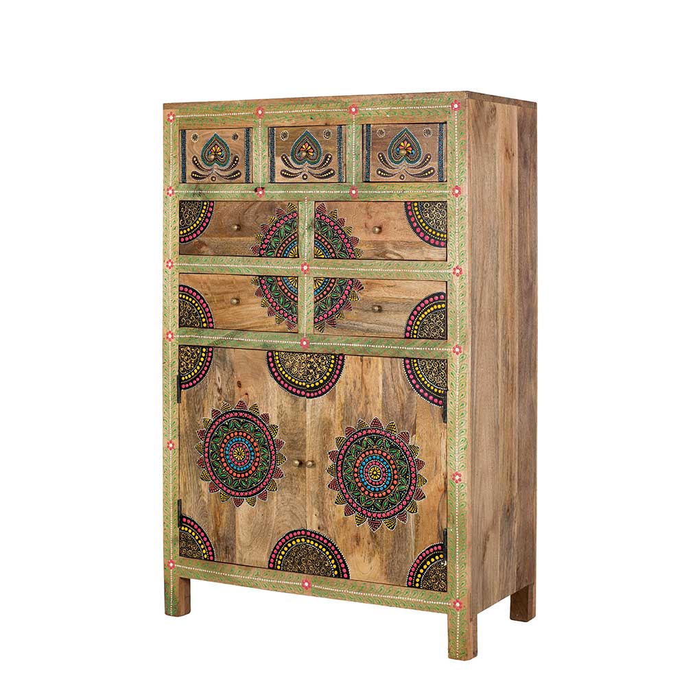 Ethno Style Highboard handbemalt - Azua