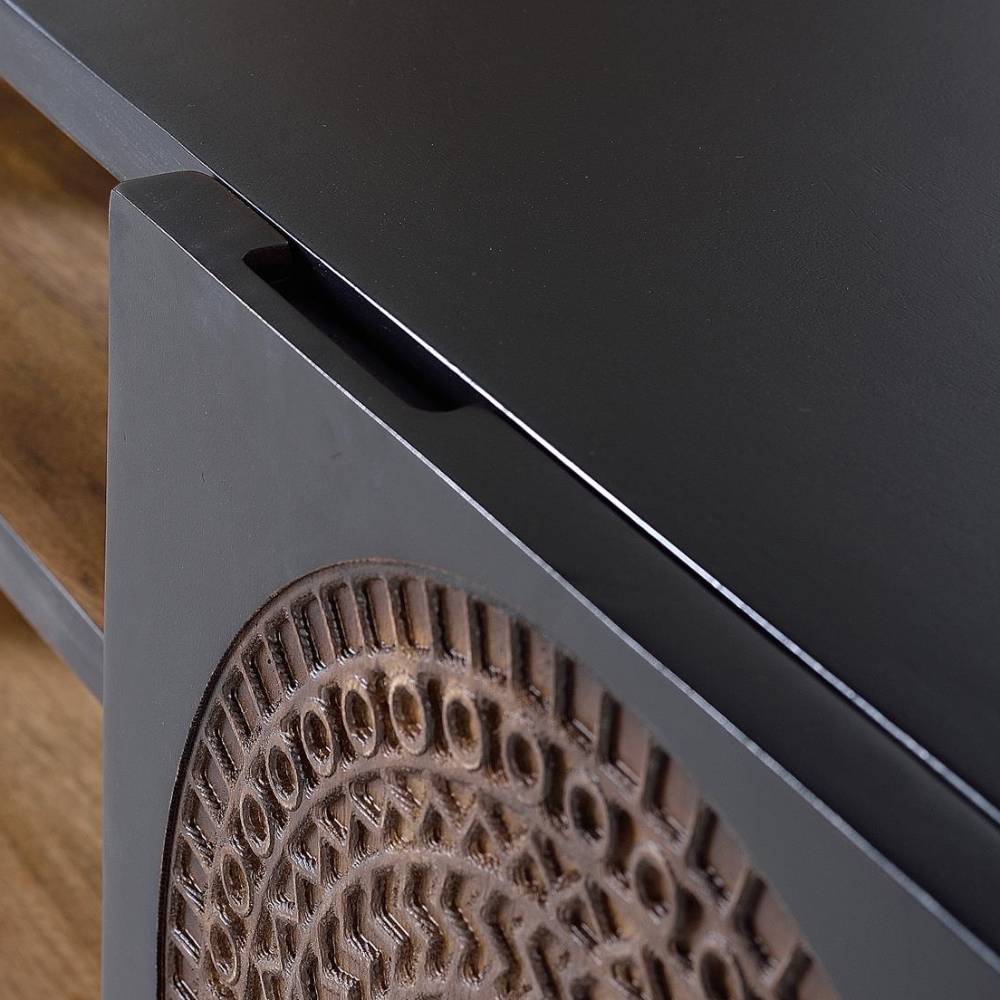 TV Lowboard in Dunkelbraun und Braun - Madiera