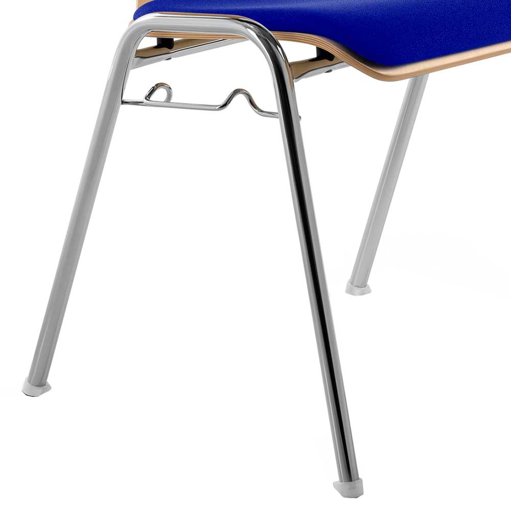Stapelbarer Stuhl in Buche & Blau - Subra