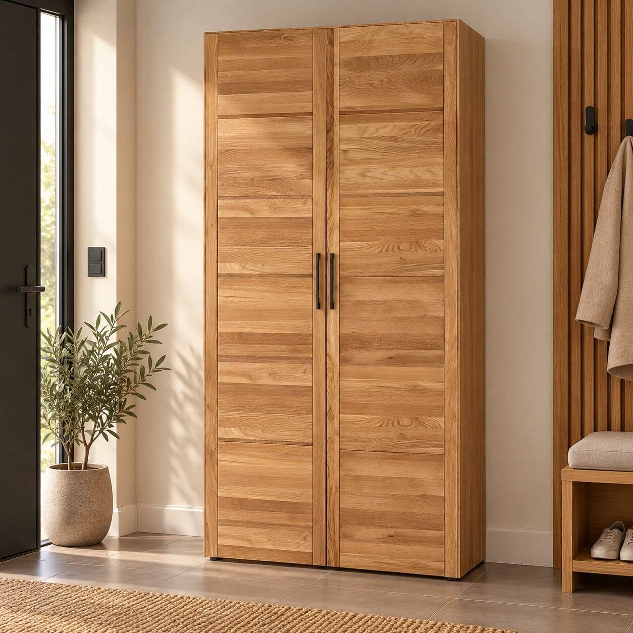 Wildeiche Kleiderschrank in modernem Design - Zaisan