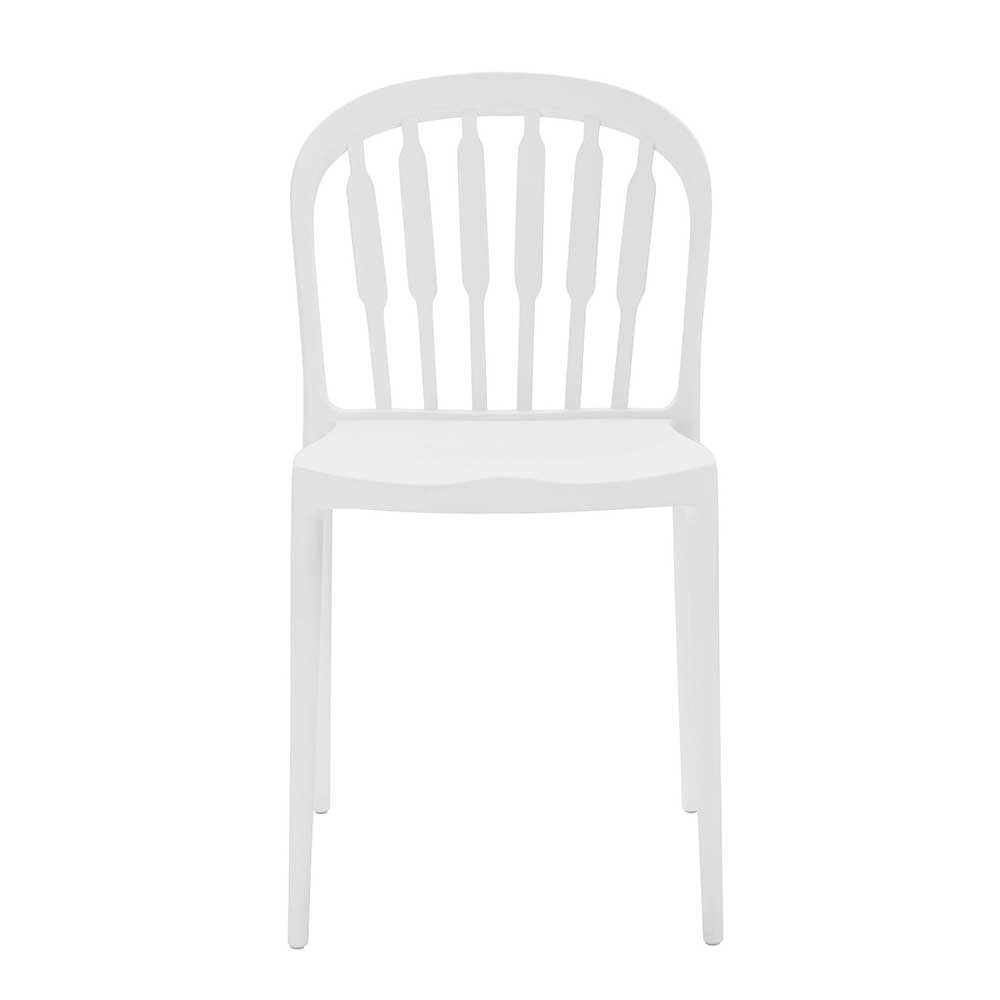 Weiße Plastikstühle für Küche & Esszimmer - Notomo (Set)