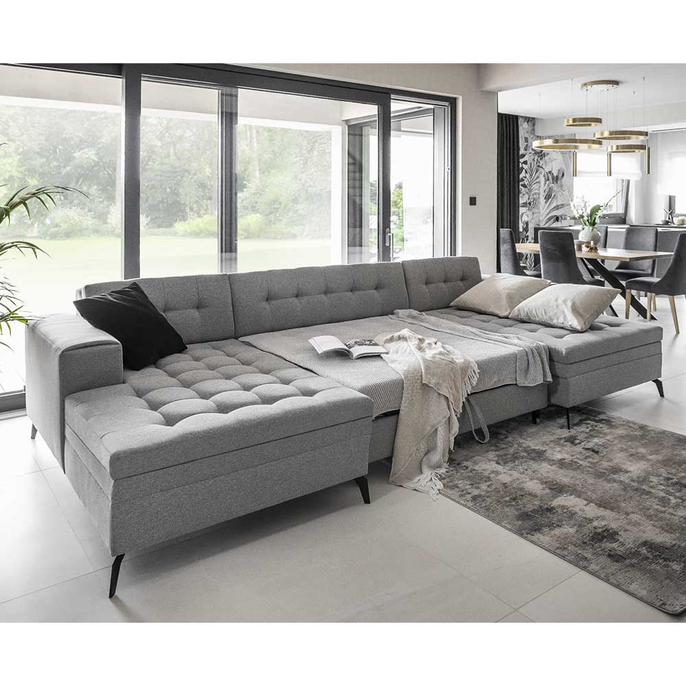 5-Sitzer Wohnlandschaft in U-Form mit Bettfunktion - Sidrana