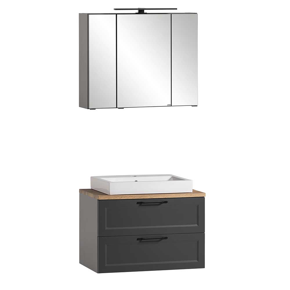 Waschtischkonsole und Spiegelschrank Set - Novelya (zweiteilig)