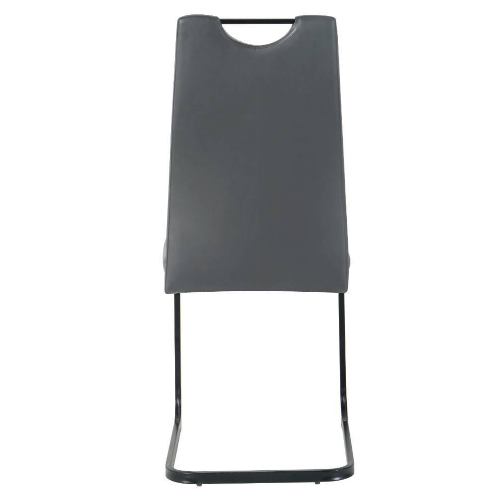 Esstisch Schwingstuhl in Grau und Schwarz - Tiviancos (2er Set)