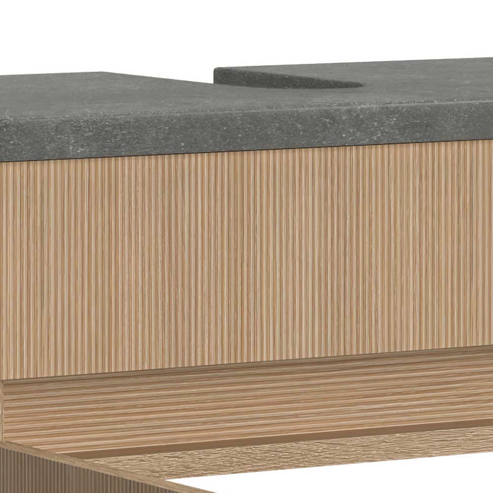Waschplatzmöbel und Midischrank Set - Leitha (dreiteilig)
