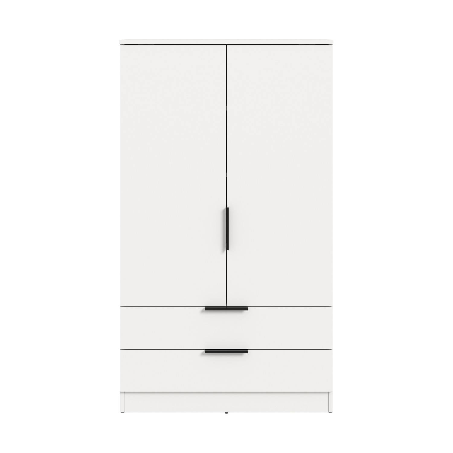 Weißes Highboard mit 2 Türen und 2 Schubladen - Scarperion