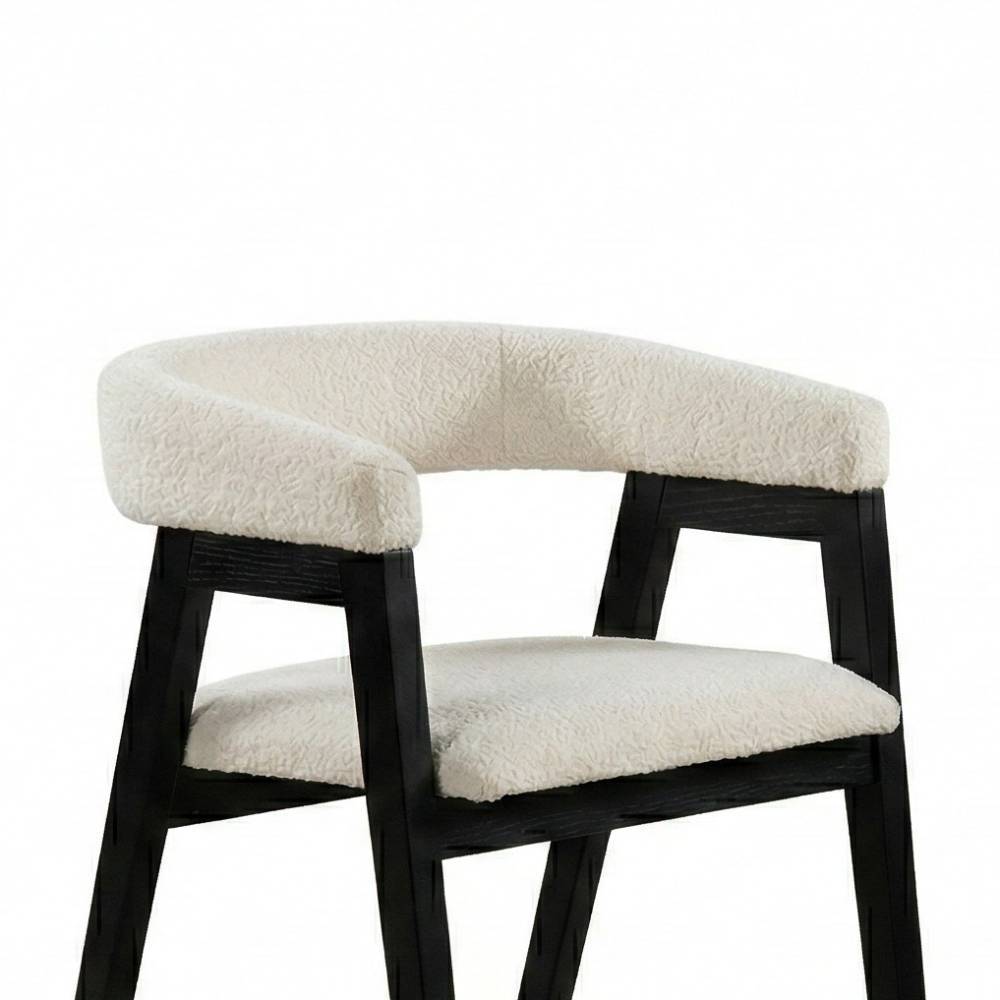 Designstühle in Offwhite Boucle - Zenata (2er Set)