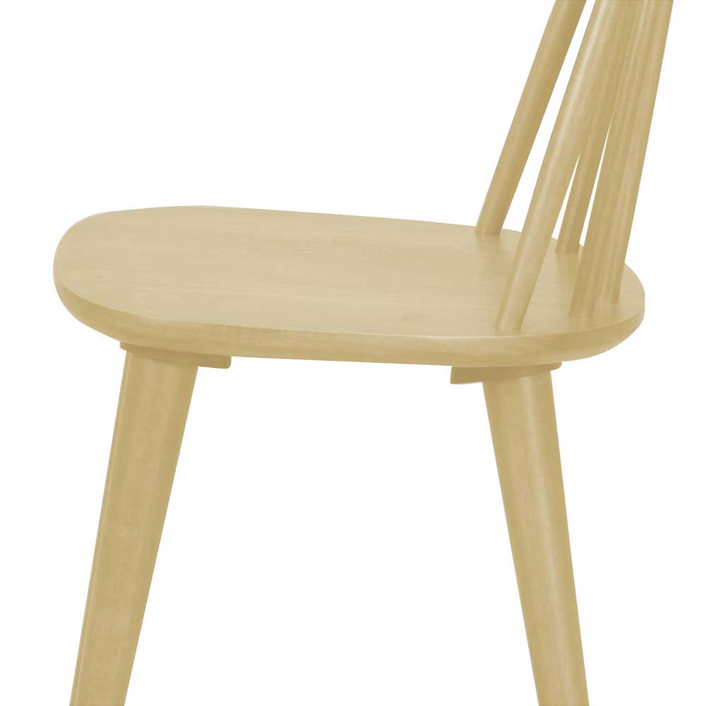 Massivholz Stühle Jarana in White Wash lackiert (4er Set)