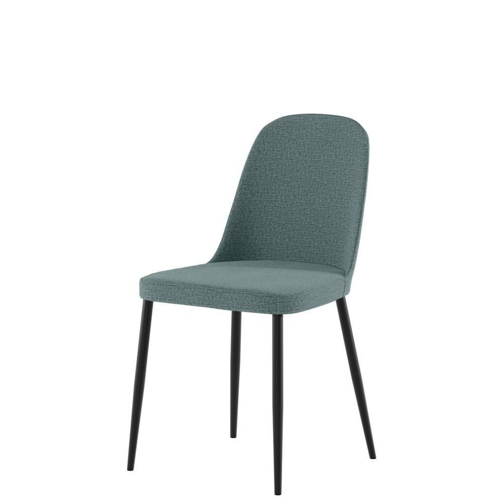 Esszimmer Stühle in Petrol Webstoff - Pontin (4er Set)