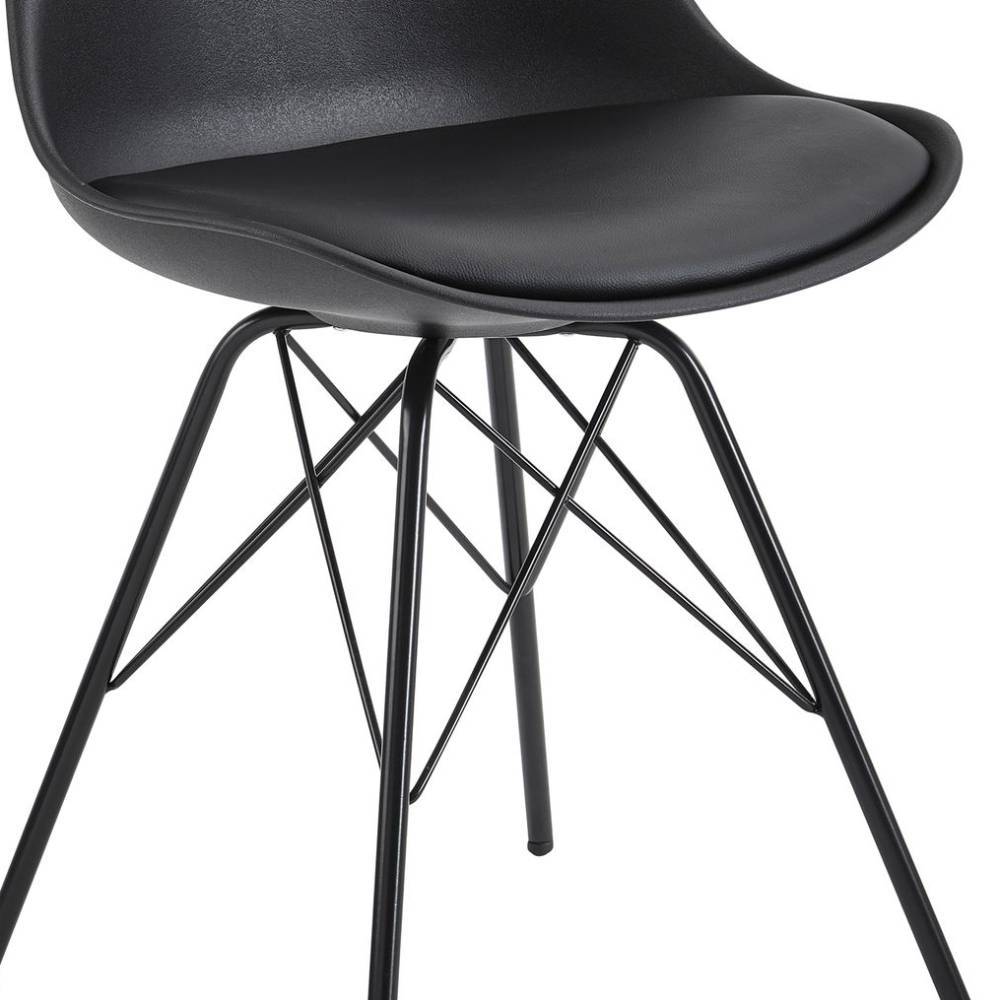 Esszimmer Schalenstuhl in Schwarz - Merle (2er Set)