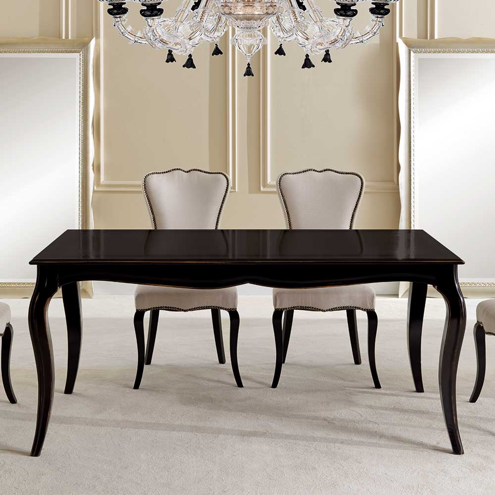 Eleganter Barocktisch in Dunkelbraun - Granita
