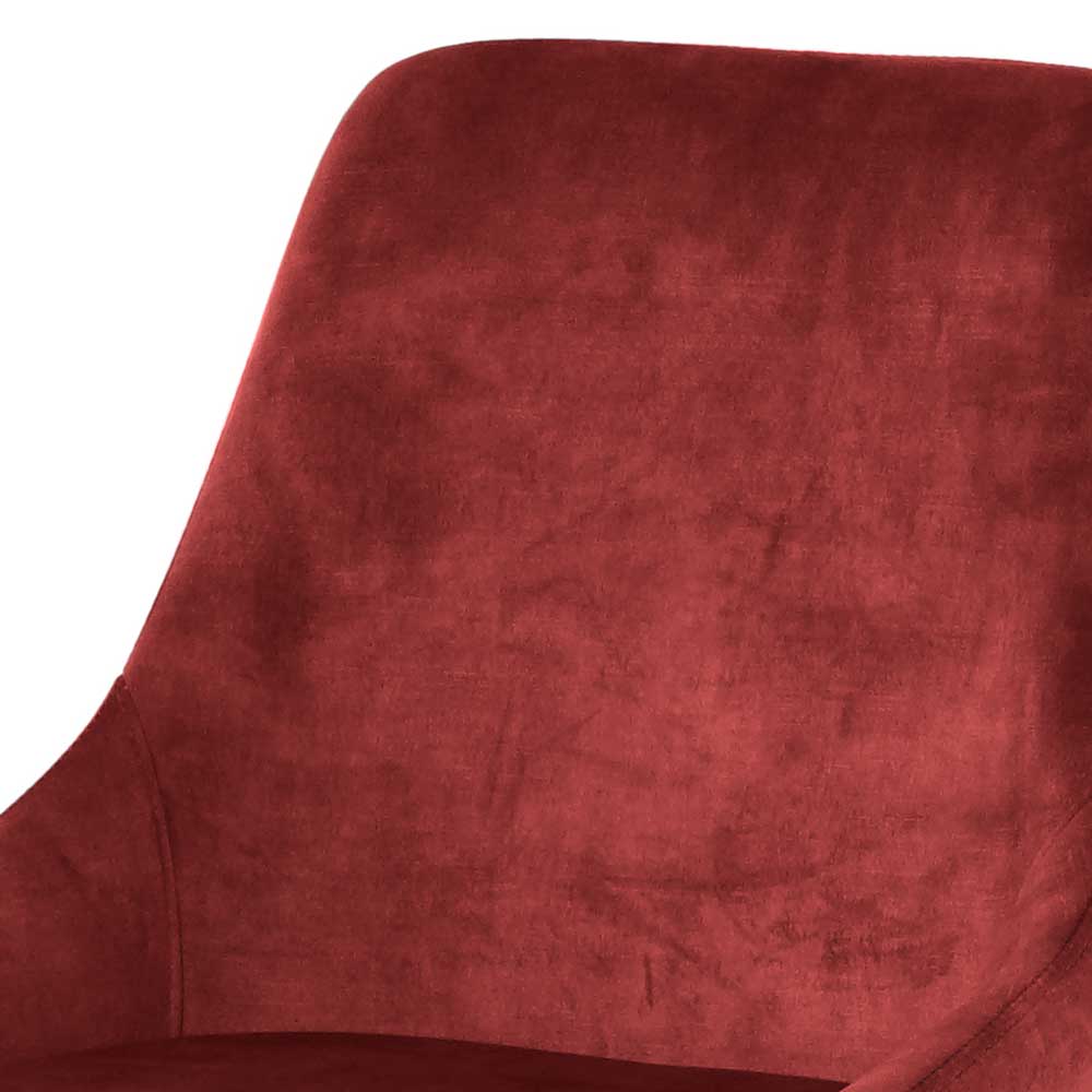 Roter Polsterstuhl aus Samt - Moyico (2er Set)