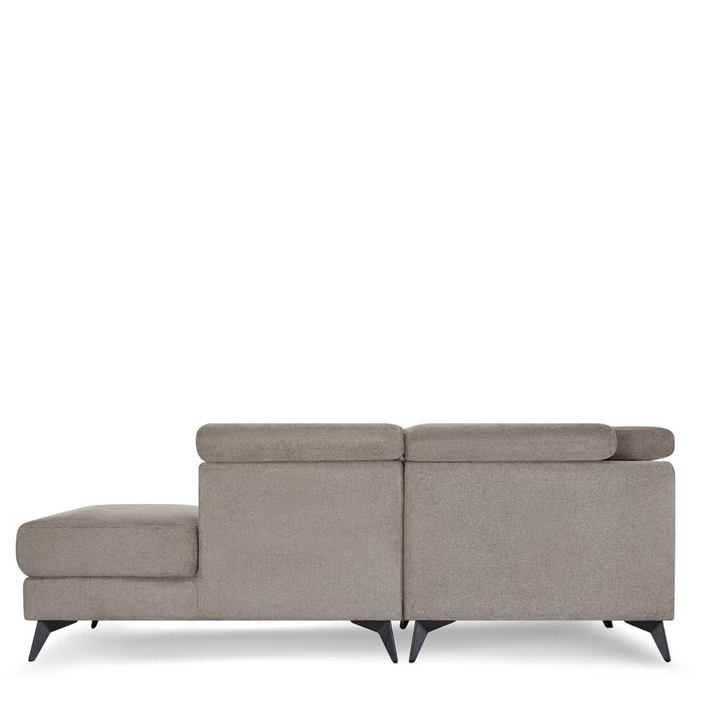 Fünfsitzer Eckcouch in Beige - Hisa