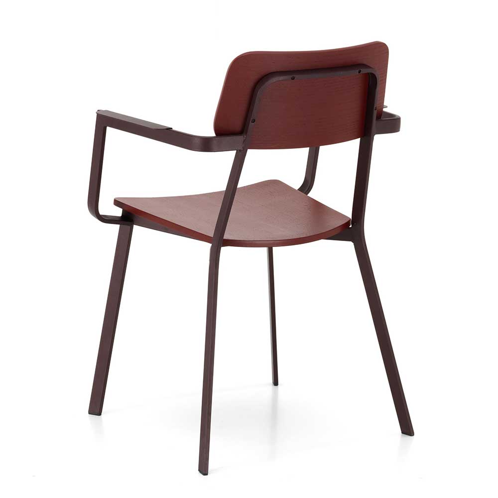 Armlehnen Design-Stühle in Violett - Alamagan (4er Set)