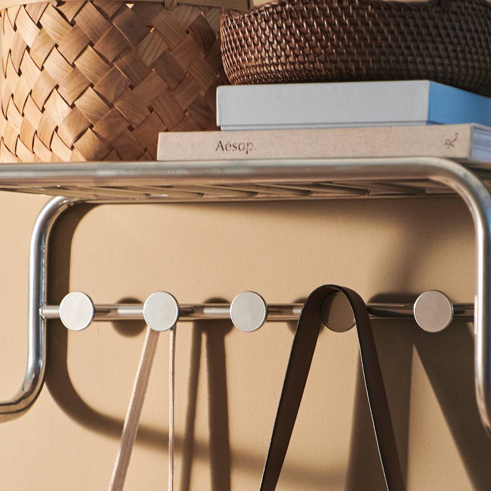 Wandgarderobe in Chrom aus Stahl - Moneglia