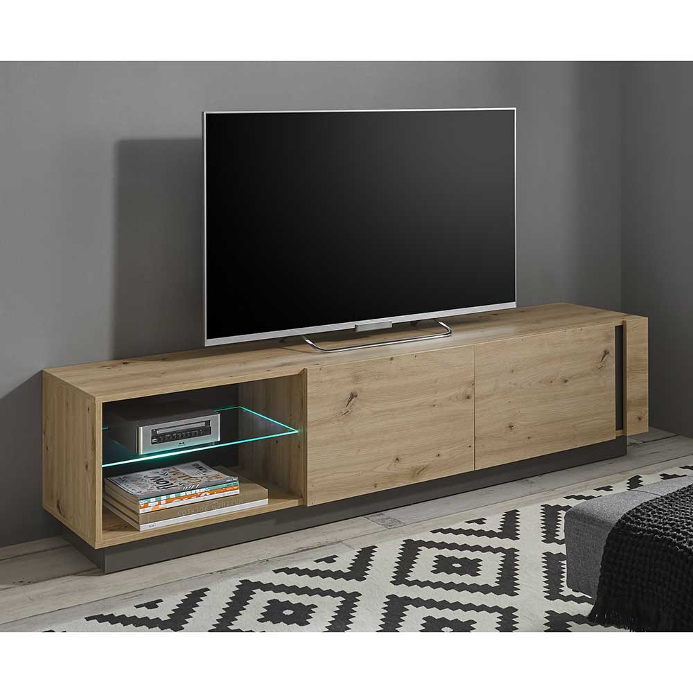 TV Lowboard mit Sockelgestell - 188 cm breit - Lairian