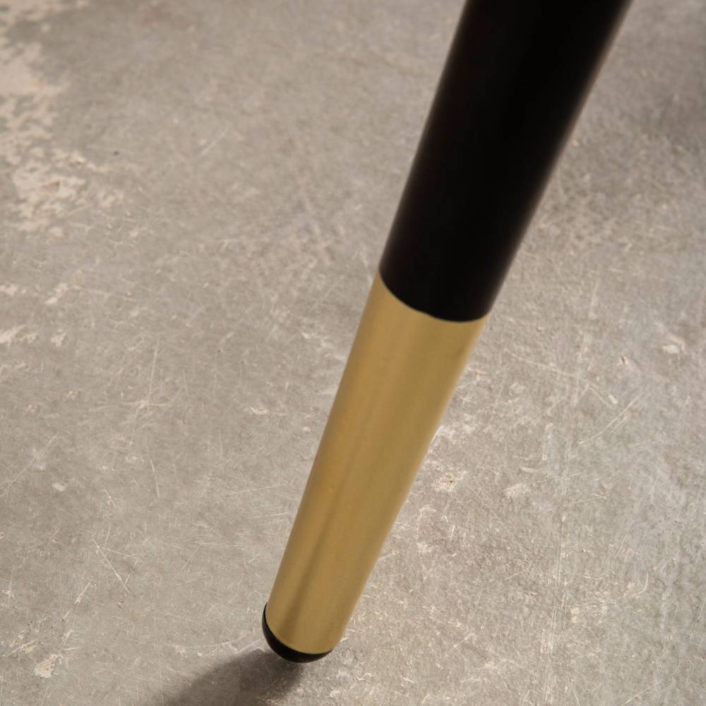 Schwarzes Tischbein mit goldener Spitze, modernes Design für den Esszimmertisch – Grionia