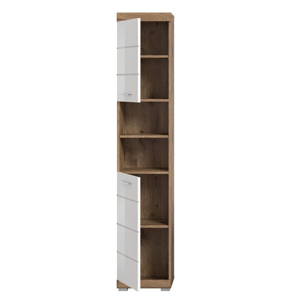 Badezimmer Hochschrank in Weiß - Exmonda