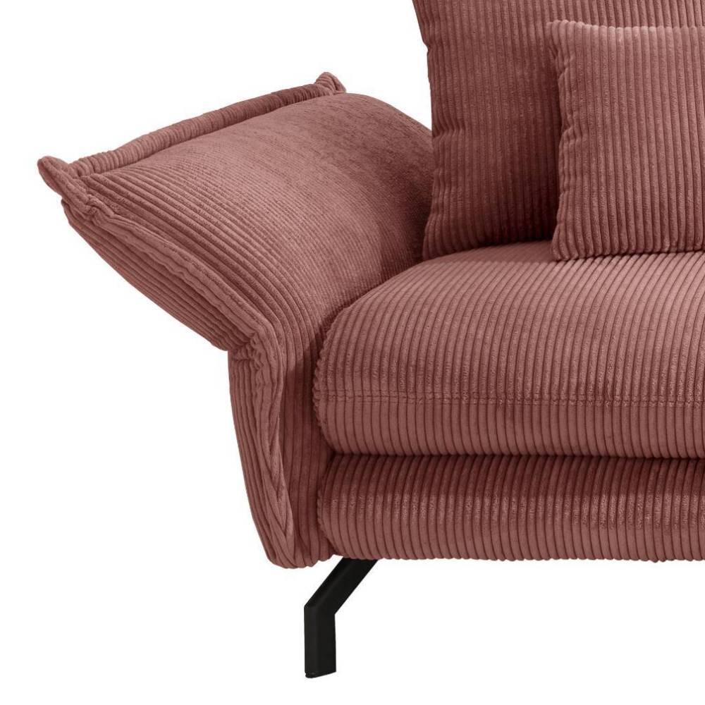 Cord Eckcouch in Koralle Rot - Benns