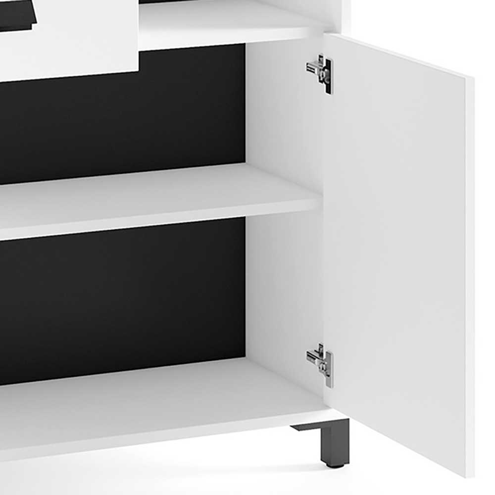 Komplett-Set Badmöbel in Weiß Schwarz - Envaton (vierteilig)