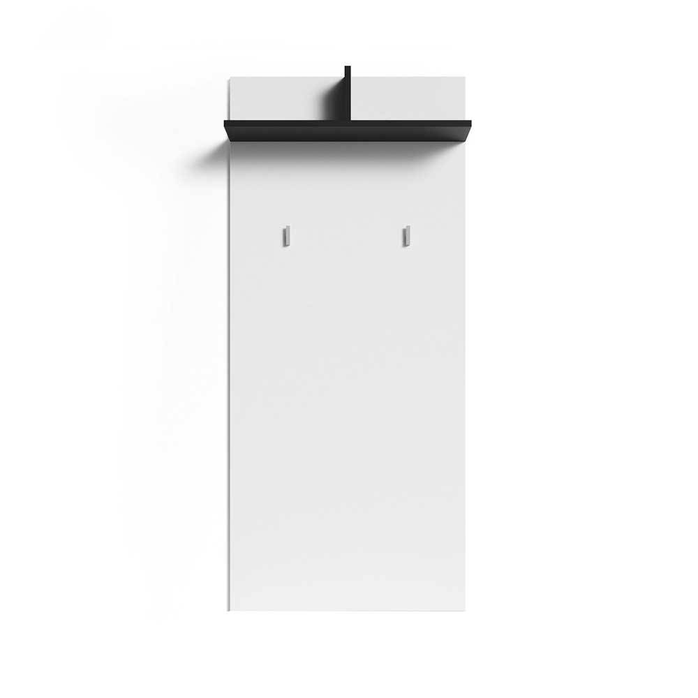 Garderobenpaneel in Weiß mit Schwarz - Etelon